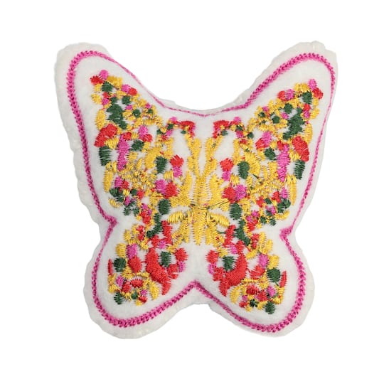 Pink Butterfly Filled Patch Embellishment by Celebrate It™